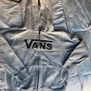 Vans Heather Gray Hoodie with Black Logo